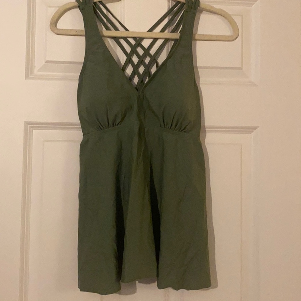 Green swim top